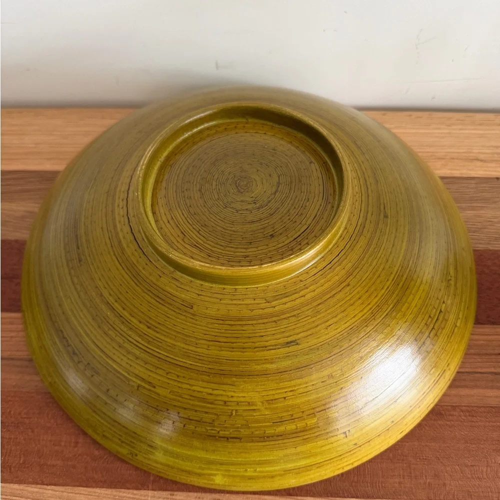 Pottery Barn Bamboo Serving Bowl 10.5 inch Green. PRICE DROP FIRM